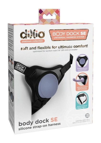 PIPEDREAM PRODUCTS DILLIO PLATINUM BODY DOCK HARNESS SYSTEM LAVENDER/BLACK