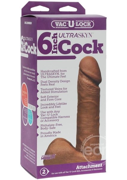 Doc Johnson VAC-U-LOCK ULTRASKYN 6" CARAMEL
