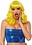 LEG AVENUE 16" RETRO BANG CURLY BOB WIG YELLOW