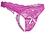 EVEREST TRADING COMPANY LLC NET G STRING WITH BOW & RHINESTONE STRING HANGING PURPLE