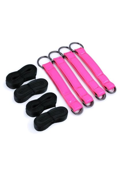 NS Novelties ELECTRA PLAY THINGS TIE DOWN STRAPS PINK