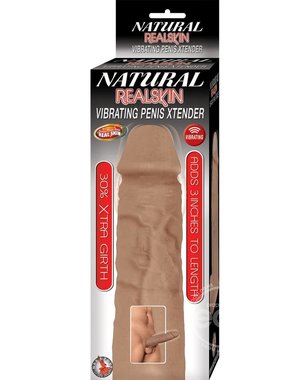 NASSTOYS NATURAL REALSKIN VIBRATING PENIS EXTENDER BROWN