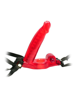 NASSTOYS STRAP ON, DBL PENETRATOR STRAP ON,RED