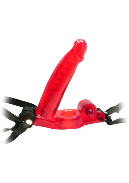 NASSTOYS STRAP ON, DBL PENETRATOR STRAP ON,RED