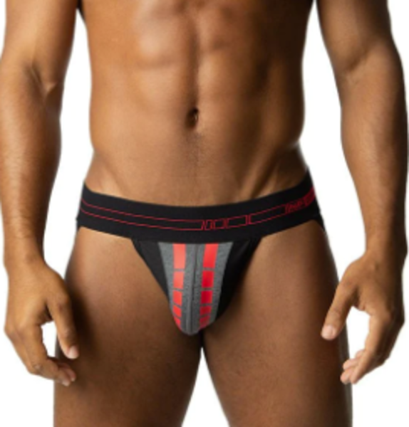 NASTY PIG IMPACT JOCK STRAP BLACK/GREY