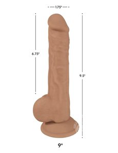 FLESHSTIXXX FLESHSTIXXX DUAL DENSE W/BALLS 9" CARAMEL