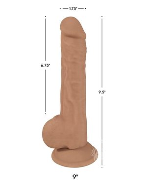 FLESHSTIXXX FLESHSTIXXX DUAL DENSE W/BALLS 9" CARAMEL