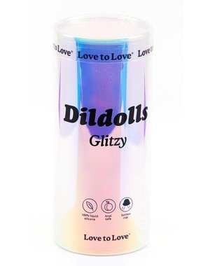 LOVE TO LOVE DILDOLLS GLITZY SILICONE DILDO PINK