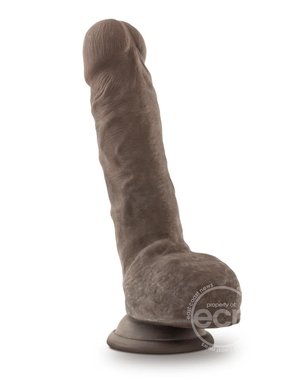 BLUSH NOVELTIES AU NATUREL SENSA FEEL DILDO 9inch CHOCOLATE