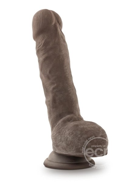 BLUSH NOVELTIES AU NATUREL SENSA FEEL DILDO 9inch CHOCOLATE