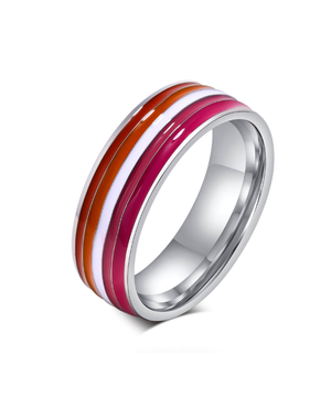 FLYING MONKEE LESBIAN PRIDE RING