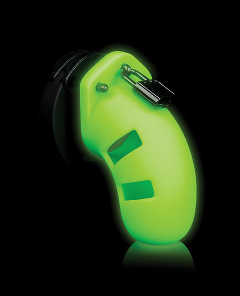 OUCH! SHOUT OUCH 3.5" MODEL 20 CHASTITY CAGE GLOW IN THE DARK