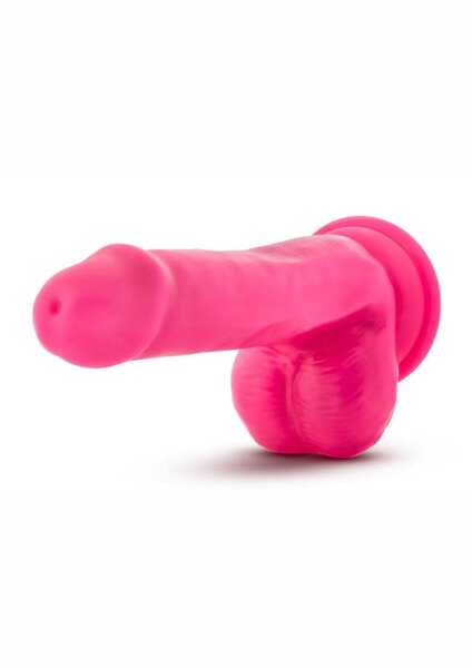 BLUSH NOVELTIES NEO DUAL DENSITY DILDO WITH BALLS 6"