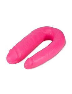 BIG AS FUK BIG AS FUK DOUBLE HEADED DILDO WITH SUCTION CUP 18" PINK