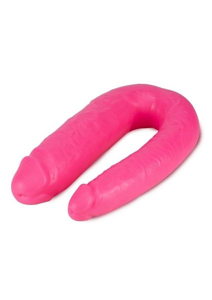 BIG AS FUK BIG AS FUK DOUBLE HEADED DILDO WITH SUCTION CUP 18" PINK