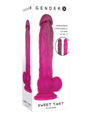 GENDER X GENDER X SWEET TART COLOR CHANGING SILICONE DILDO PURPLE TO PINK