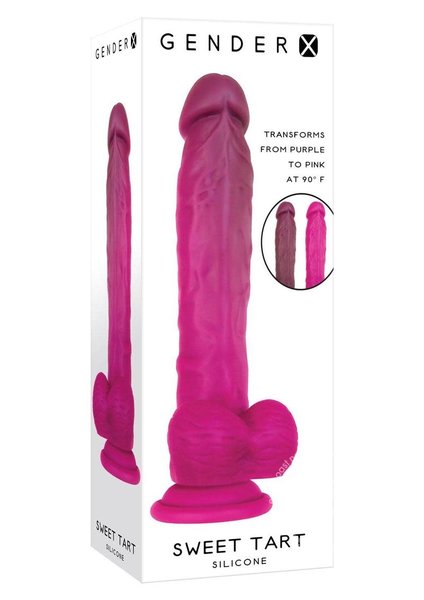 GENDER X GENDER X SWEET TART COLOR CHANGING SILICONE DILDO PURPLE TO PINK