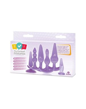ICON BRANDS TRY-CURIOUS ANAL PLUG KIT PURPLE