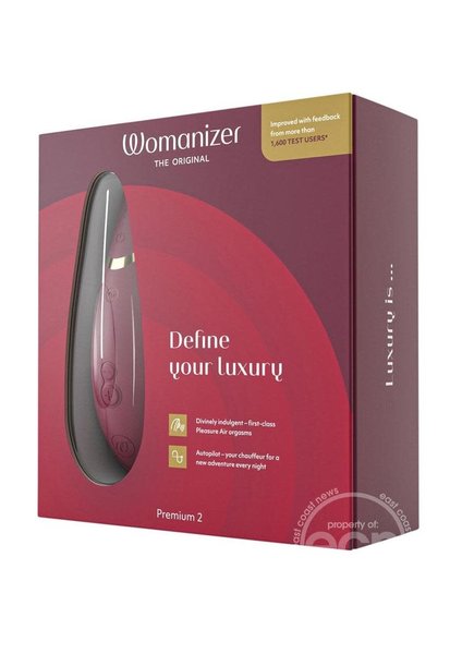 WOMANIZER WOMANIZER PREMIUM 2 SILICONE RECHARGEABLE BORDEAUX