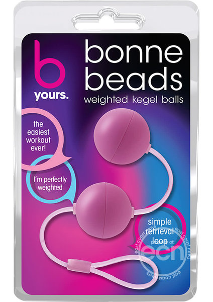 BLUSH NOVELTIES BE YOURS BONNE BEADS PINK WEIGHTED KEGAL BALLS