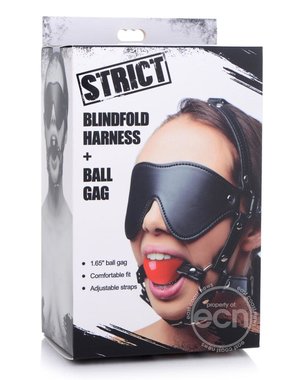 STRICT STRICT BLINDFOLD HARNESS WITH BALL GAG