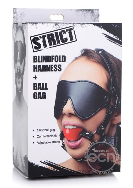 STRICT STRICT BLINDFOLD HARNESS WITH BALL GAG