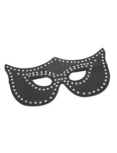 53X SEXCAPADES BLACK PARTY MASK WITH RIVETS