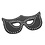 53X SEXCAPADES BLACK PARTY MASK WITH RIVETS