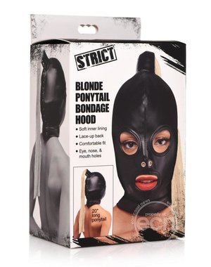 STRICT STRICT BLONDE PONYTAIL BONGAGE HOOD
