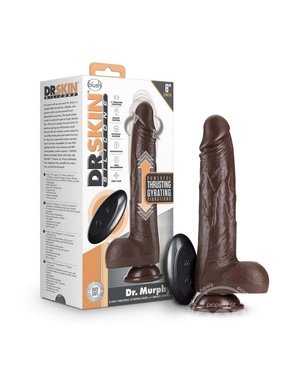 DR SKIN DR SKIN SILICONE DR MURPHY RECHARGEABLE THRUSTING WITH REMOTE 8" CHOCOLATE