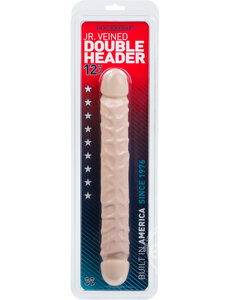 Doc Johnson DOC JOHNSON JR VEINED DOUBLE HEADER 12" VANILLA