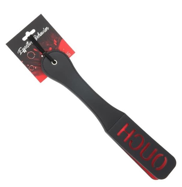 BLACK PADDLE WITH OUCH CUT OUT