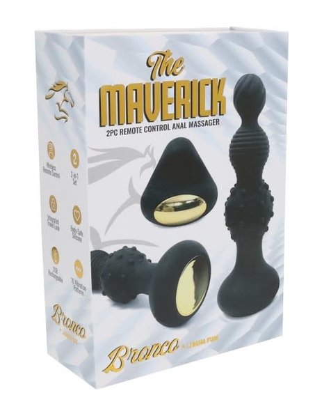 BRONCO BRONCO MAVERICK 2PC REMOTE CONTROL ANAL MASSAGER