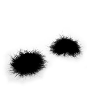 53X EROGENOUS ZONE BLACK FEATHER PASTIES