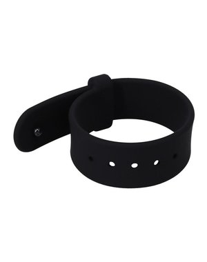 Doc Johnson ROCK SOLID THE BELT ADJUSTABLE SILICONE RING BLACK