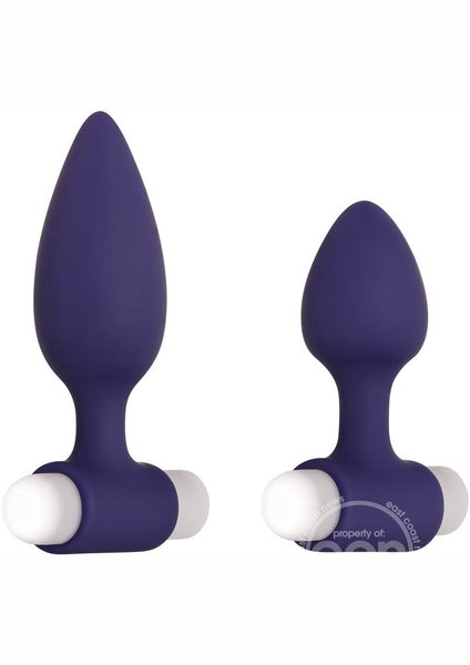 EVOLVED NOVELTIES EVOLVED DYNAMIC DUO RECHARGEABLE SILICONE PLUG SET