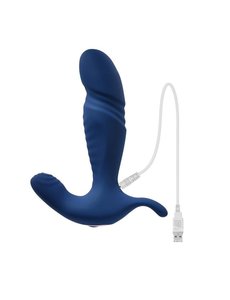GENDER X GENDER X TRUE BLUE SILICONE THRUSTING ANAL VIBRATOR BLUE