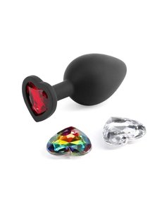 NS Novelties GLAMS XCHANGE HEART SILICONE ANAL PLUG