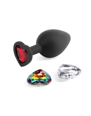 NS Novelties GLAMS XCHANGE HEART SILICONE ANAL PLUG