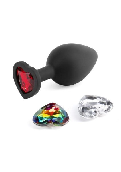 NS Novelties GLAMS XCHANGE HEART SILICONE ANAL PLUG