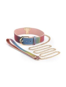 NS Novelties SPECTRA BONDAGE COLLAR & LEASH RAINBOW
