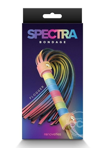 NS Novelties SPECTRA BONDAGE FLOGGER RAINBOW
