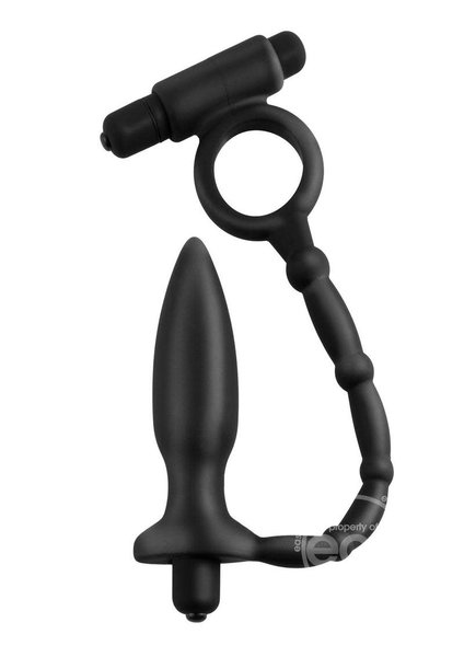 Anal Fantasy ANAL FANTASY SILICONE ASS KICKER PLUG WITH COCK RING