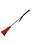 ROUGE ROUGE TASSLLED LEATHER RIDING CROP RED & BLACK
