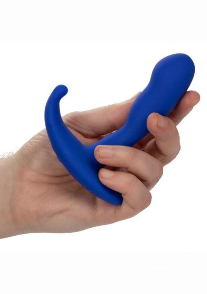CalExotics ADMIRAL ADVANCED SILICONE CURVED PROBE 10X RECHARGEABLE BLUE