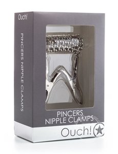 OUCH! OUCH! PINCERS NIPPLE CLAMPS SILVER