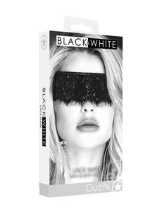 OUCH! OUCH! BLACK LACE MASK WITH ELASTIC STRAPS
