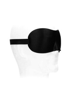 OUCH! OUCH! BLACK SATIN CURVY EYE MASK