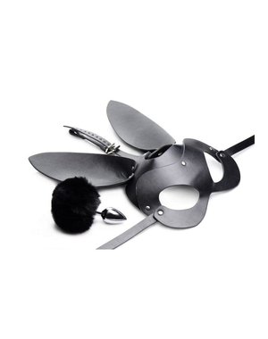 TAILZ TAILZ BUNNY TAIL ANAL PLUG AND MASK SET BLACK