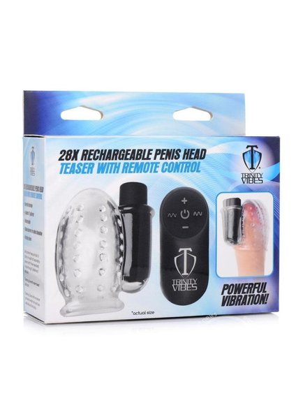XR Brands TRINITY 4 MEN RECHARGEABLE BULLET PENIS HEAD TEASER